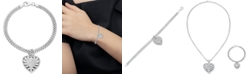 Macy's Diamond Heart Charm Bracelet (1/4 ct. t.w.) in Sterling Silver
